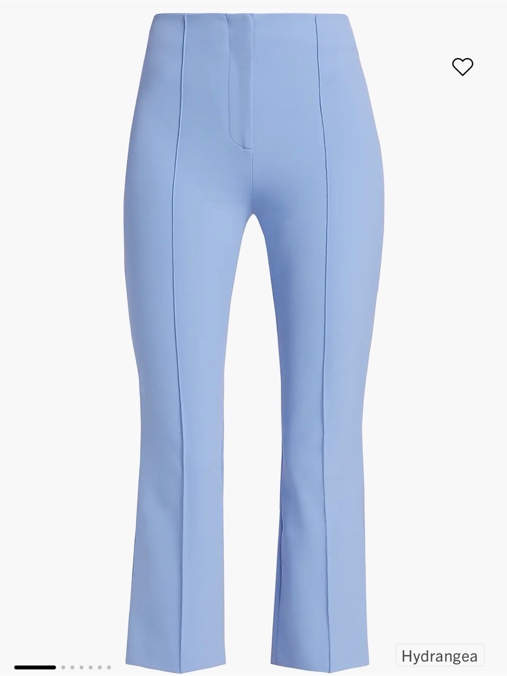 Veronica Beard Jaya Pintuck Crop Pants Hydrangea Blue size 6